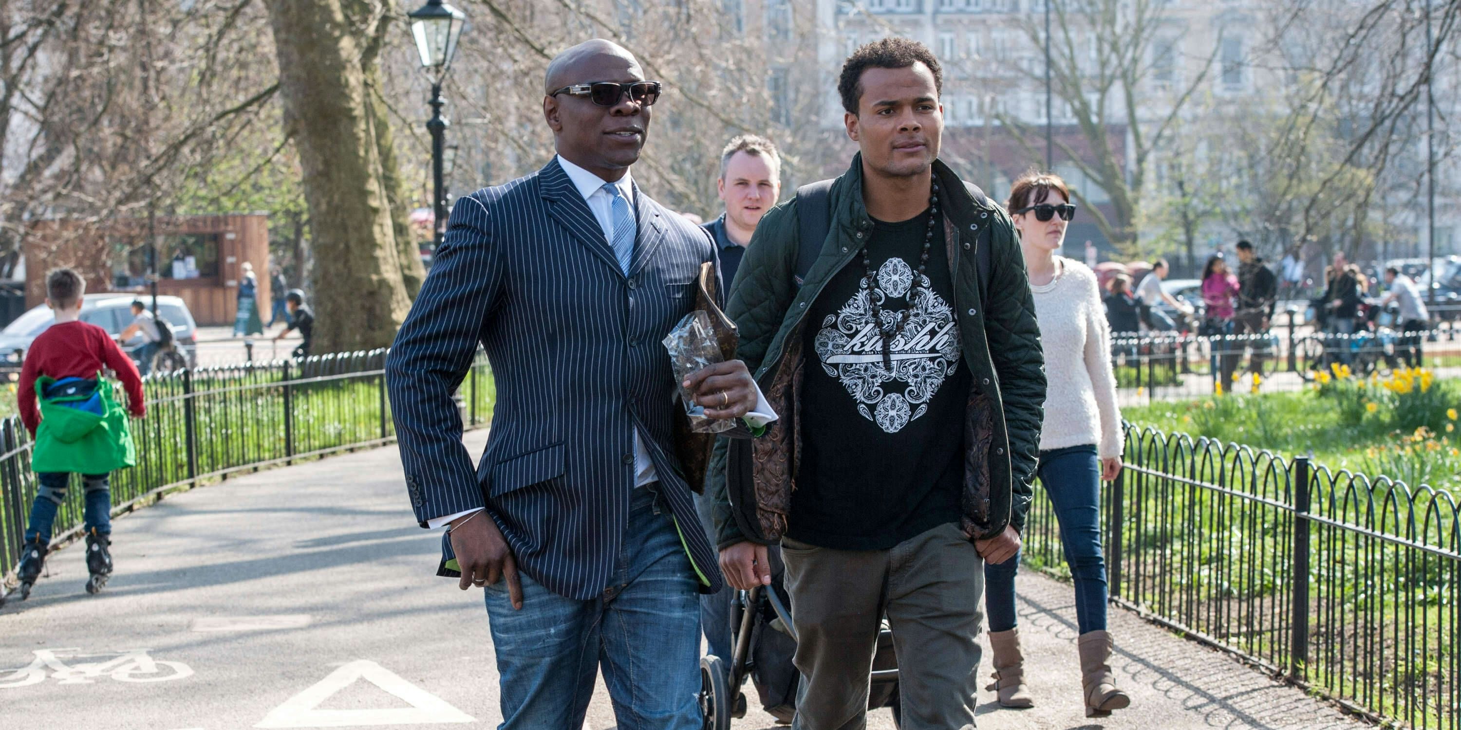 Chris Eubank mit seinem Sohn Sebastion