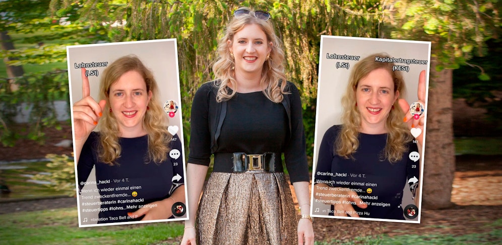 Lohnsteuer, Kapitalertragssteuer - Carina Hackl erklärt auf TikTok.