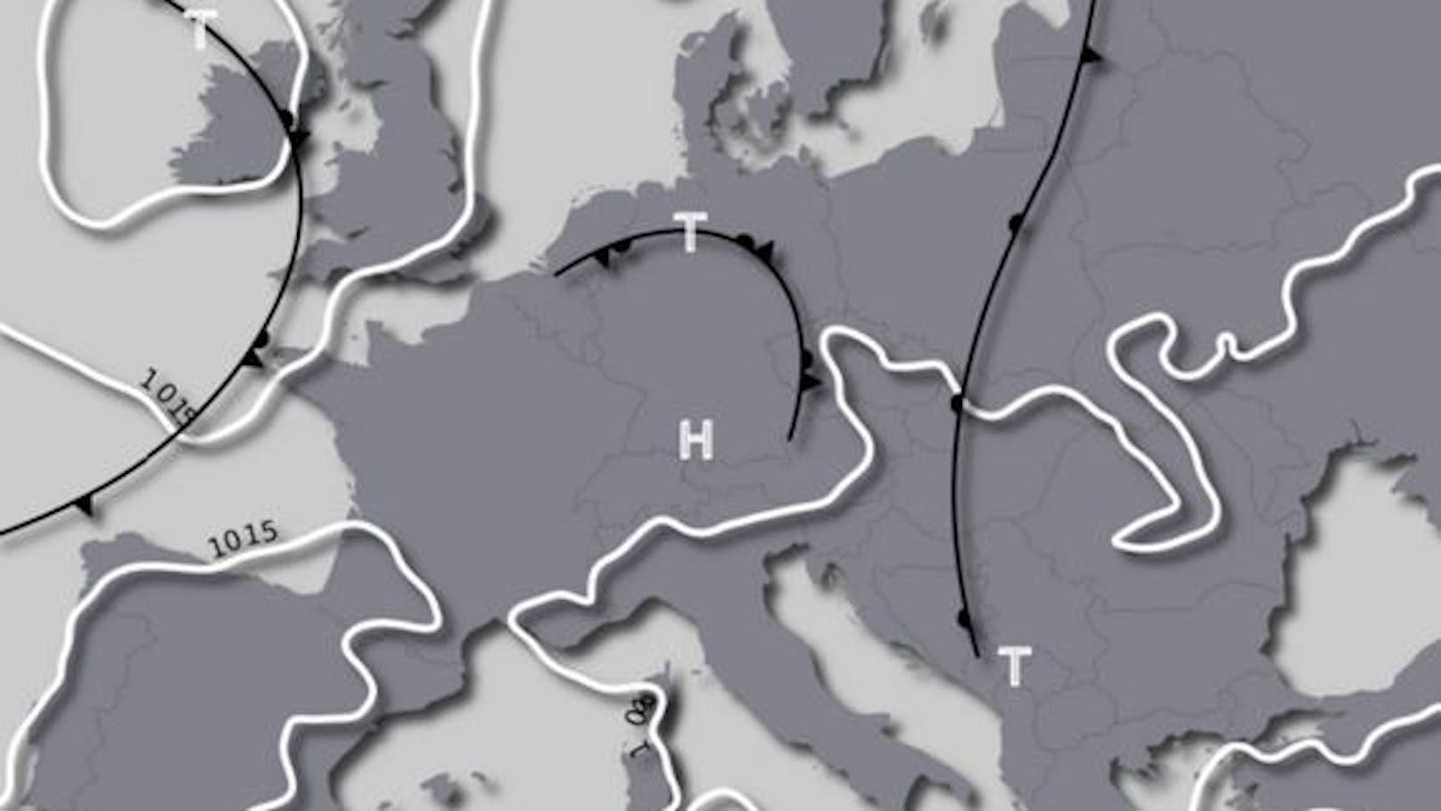 Österreich liegt in der kommenden Woche an der Vorderseite eines Tiefs über Frankreich.
