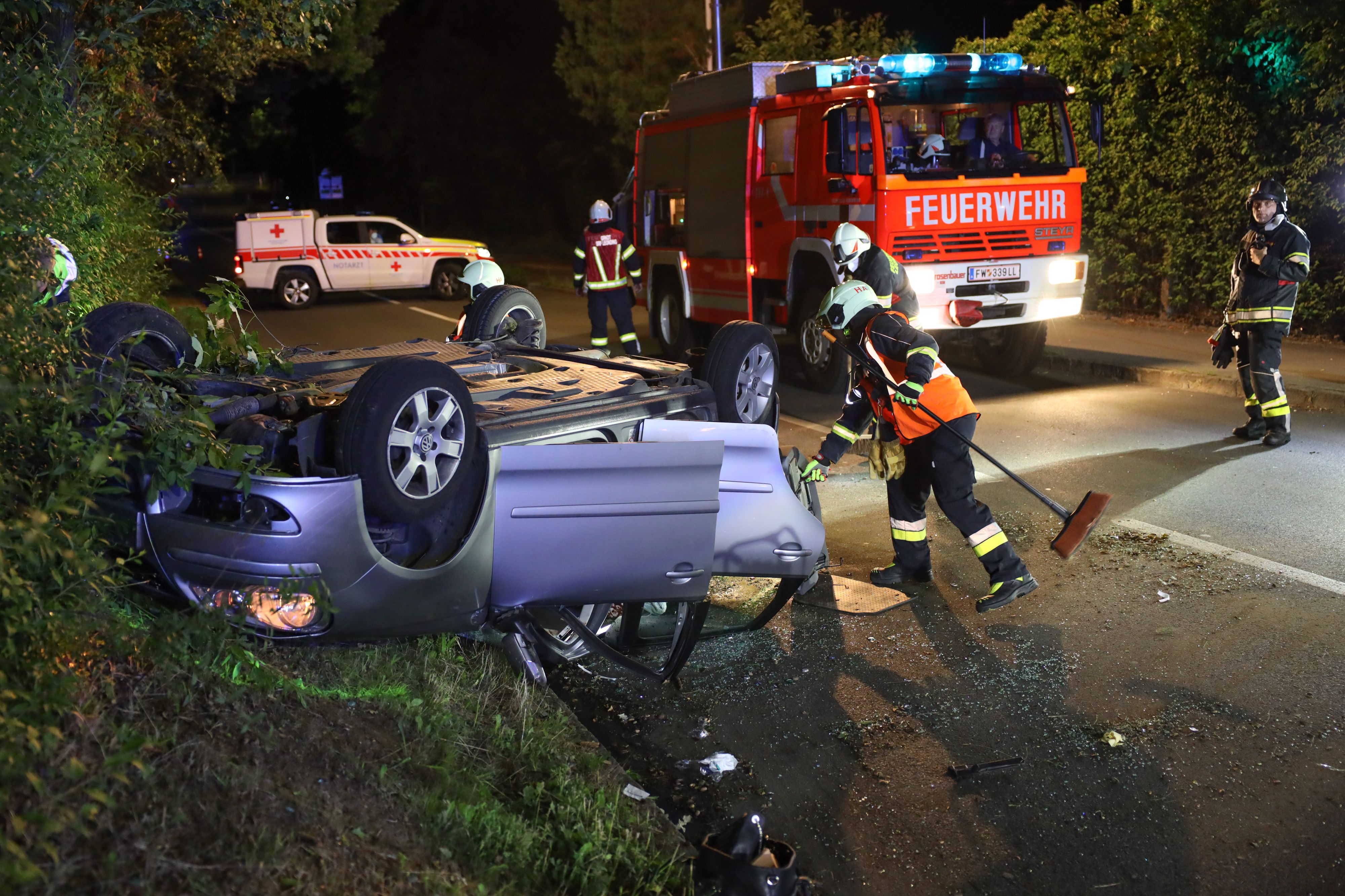 Keiner der drei Insassen kann sich erinnern, wer gefahren ist.