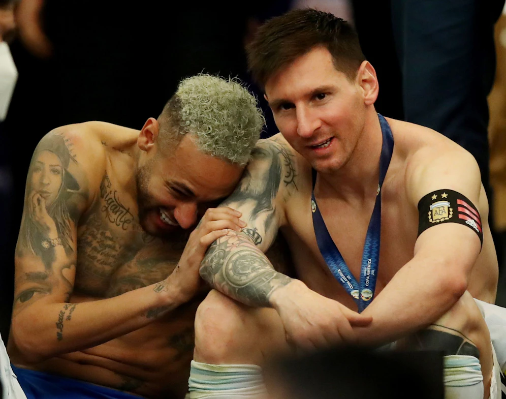 Neymar Jr. und Lionel Messi – Gegner im Finale, danach wieder Freunde.