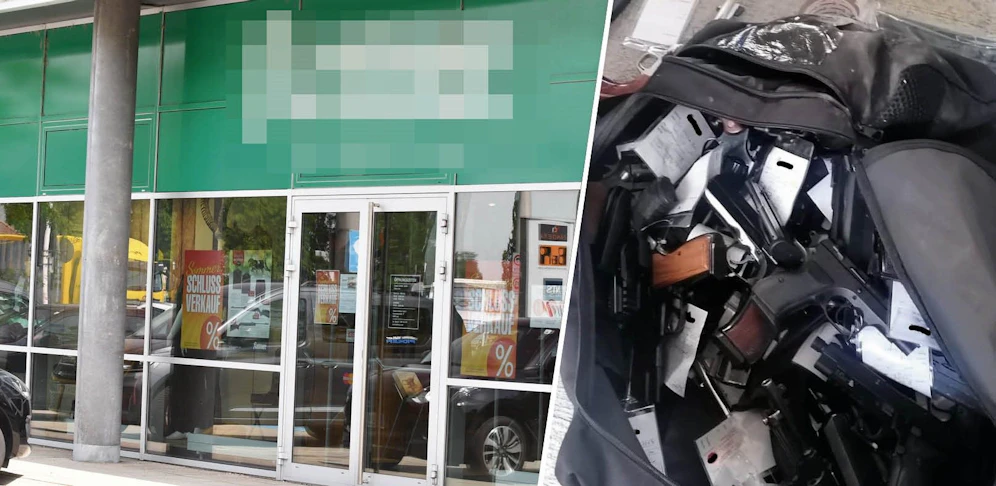 Der 17-Jährige flüchtete laut Polizei mit einer Tasche voll mit 41 Waffen.