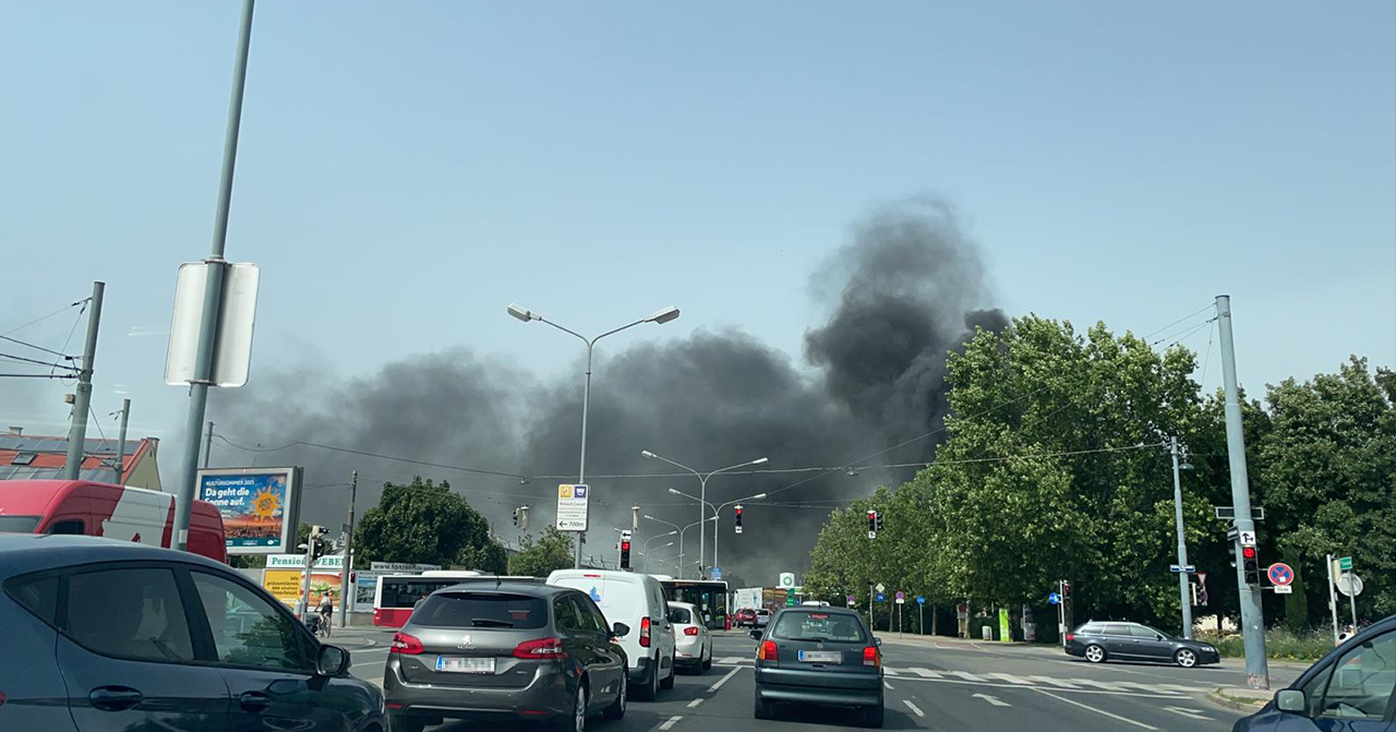 In Wien-Simmering brannte es 
