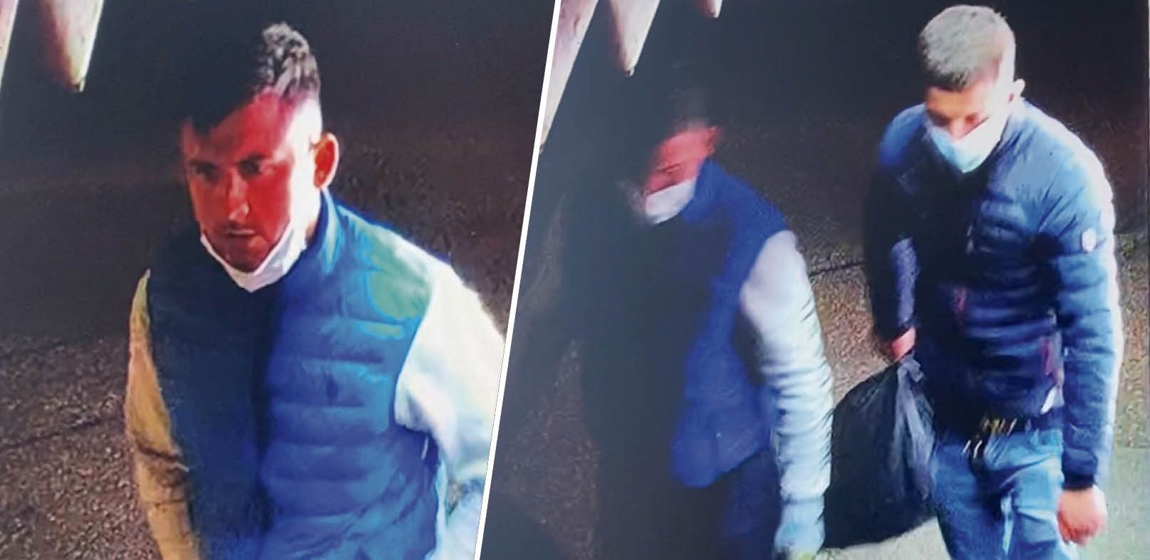 Diese Männer brachen laut Polizei einen Zigarettenautomaten auf.