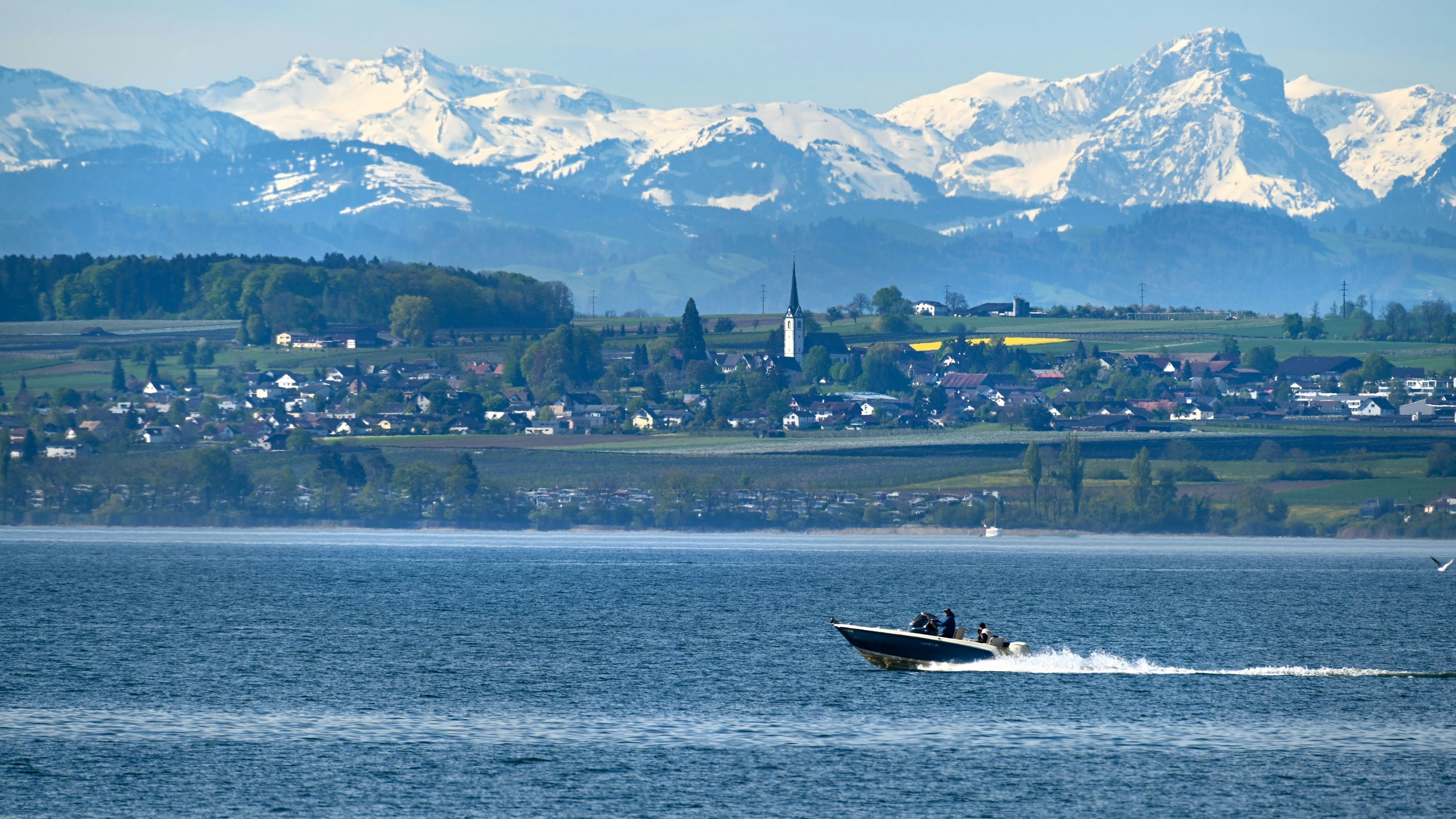 Motorboot am Bodensee (Symbolbild)