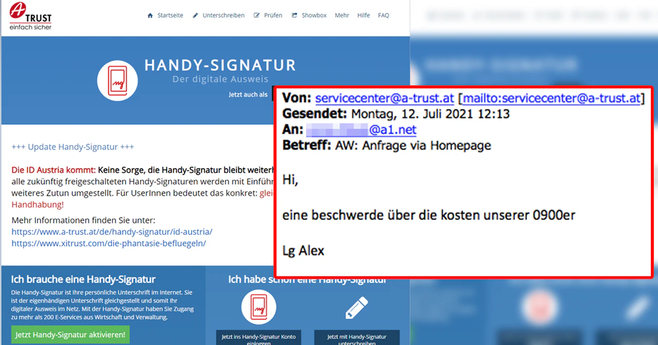 Diese ominöse Mail erhielt eine Wienerin auf ihre Beschwerde.