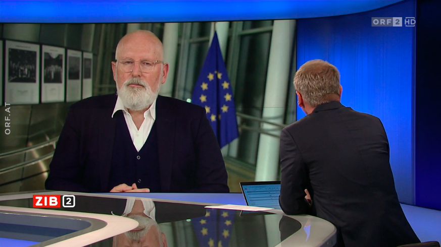 EU-Kommissionsvizepräsident Frans Timmermans in der ZIB2 am 14. Juli 2021
