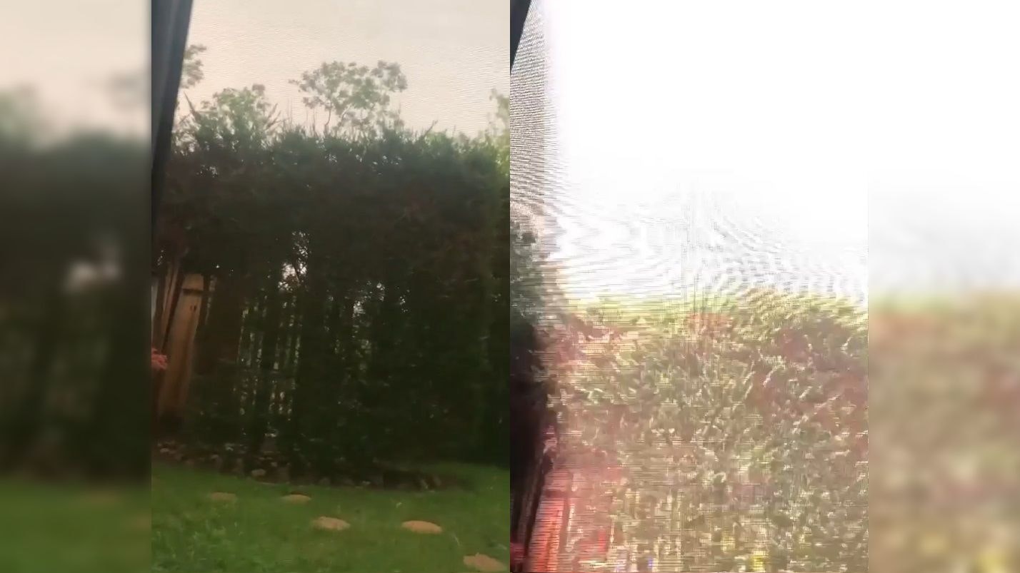 Der Blitz schlug nur weniger Meter entfernt ein.