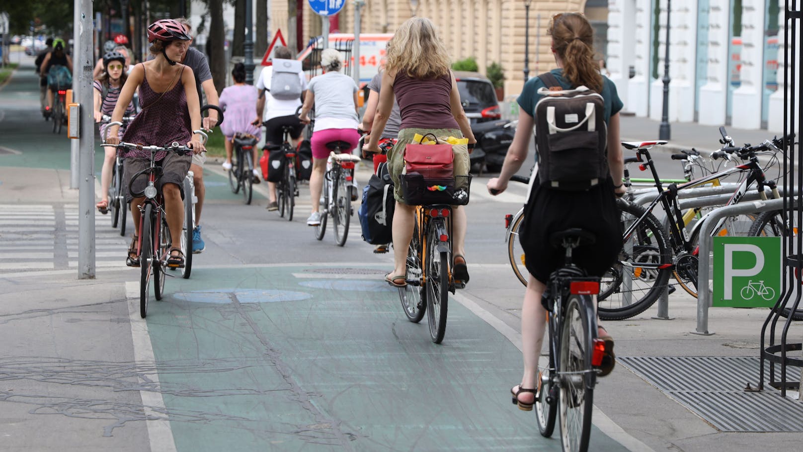 In Wien steigt der Radverkehr im ersten Halbjahr 2022 auf ein Rekordhoch.