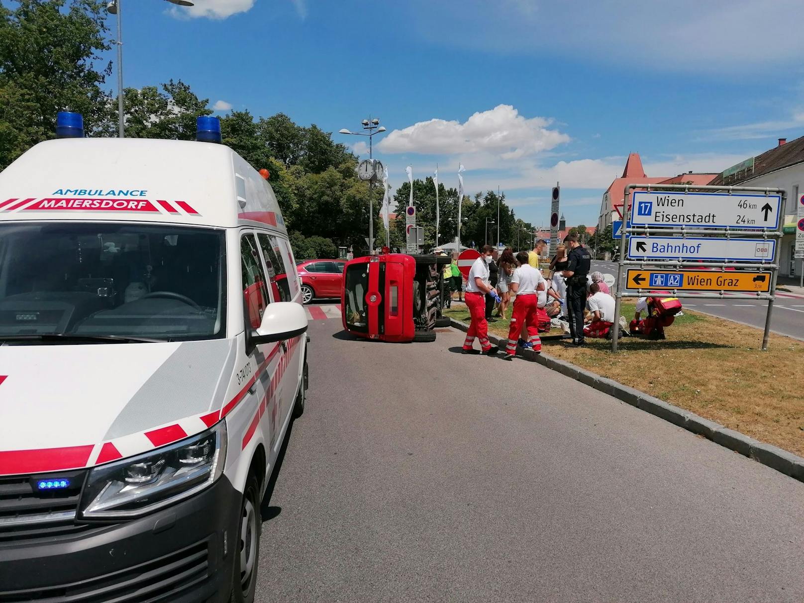 Schwerer Verkehrsunfall in Wr. Neustadt
