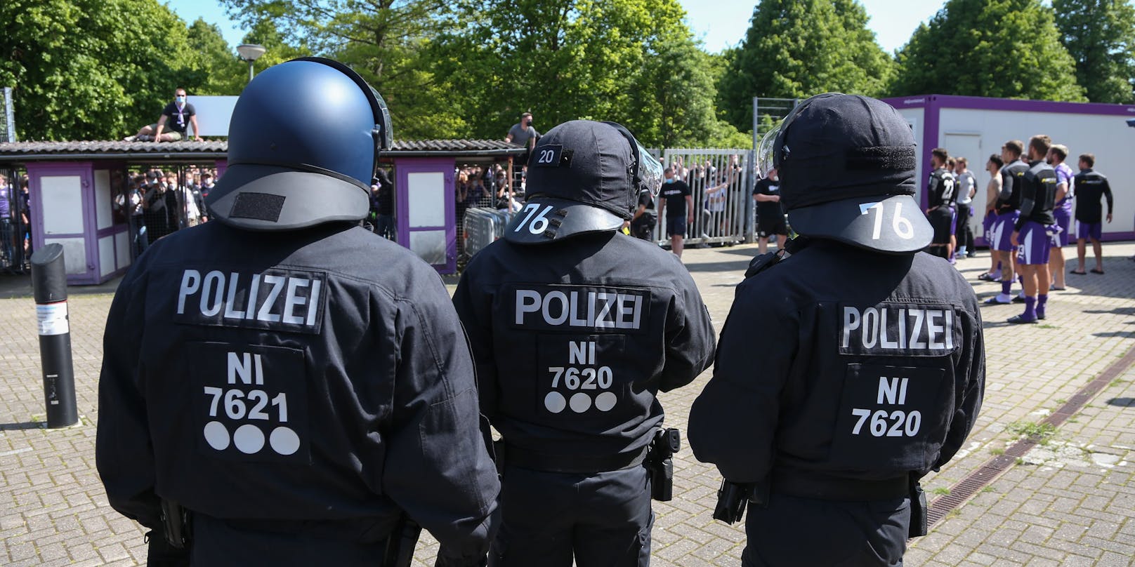 Bereitschaftseinheit der deutschen Polizei (Symbolbild)