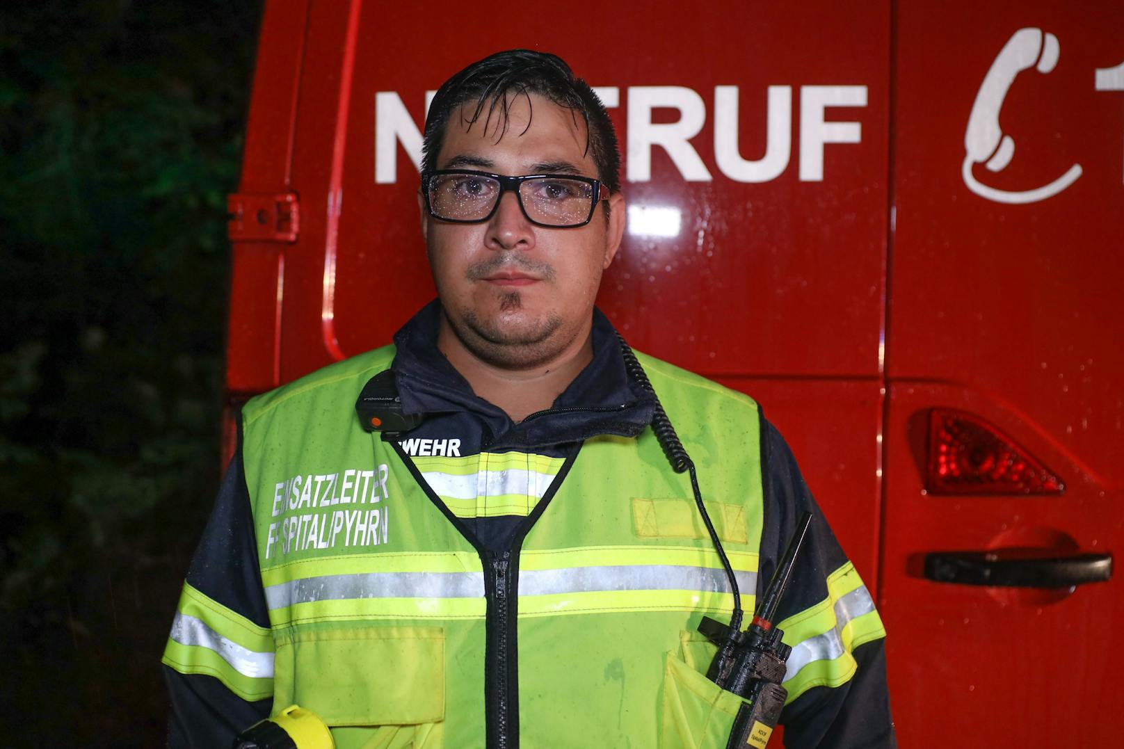 Stefan Patzl, Einsatzleiter der Feuerwehr Spital am Pyhrn