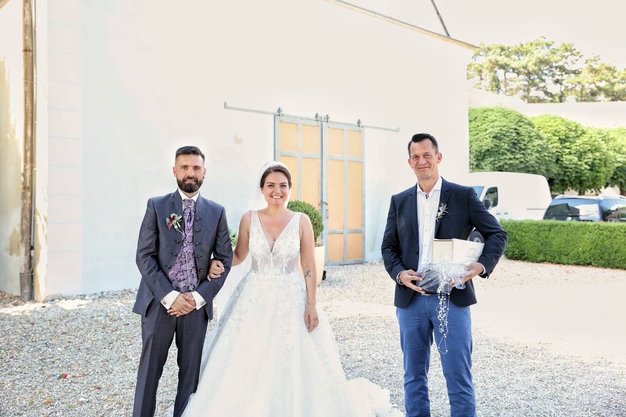 Monika und Andreas mit Gesundheitsminister Wolfgang Mückstein