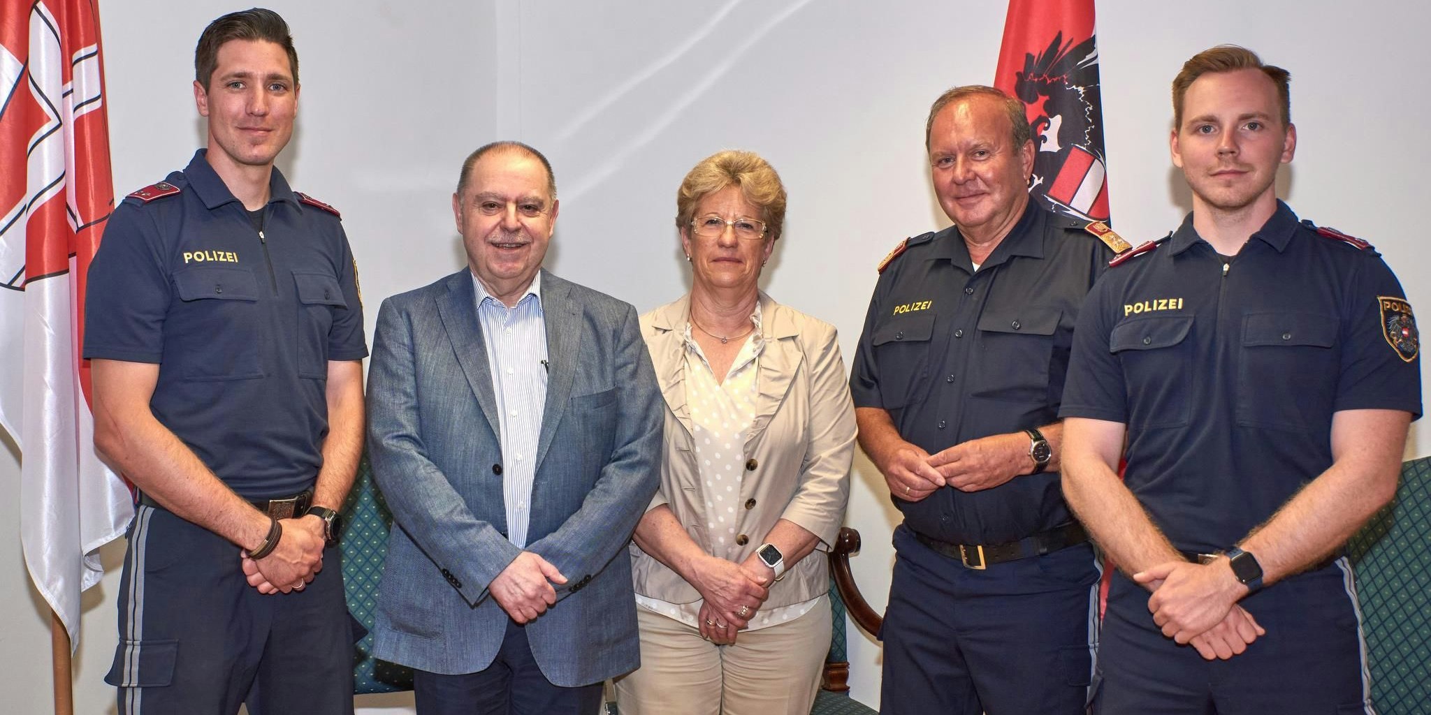 Revierinspektor Lukas H., Heinz, Sieglinde, Oberst Josef B., Revierinspektor Mathias P.