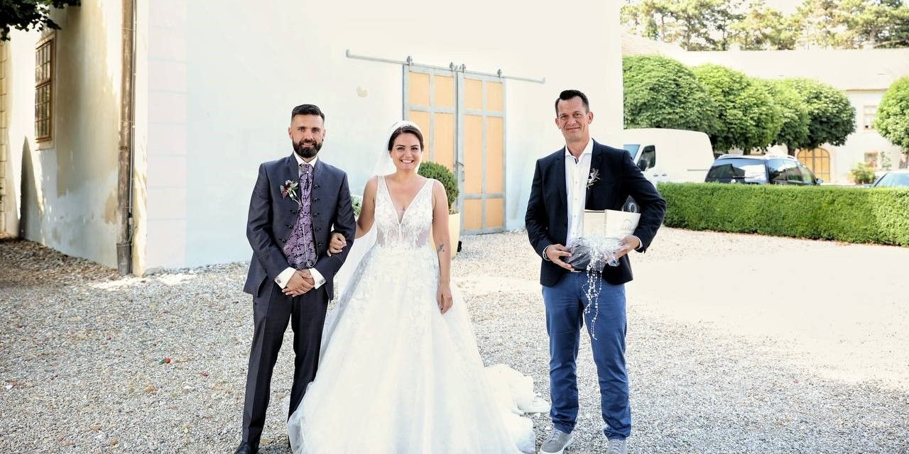 Monika und Andreas mit Gesundheitsminister Wolfgang Mückstein