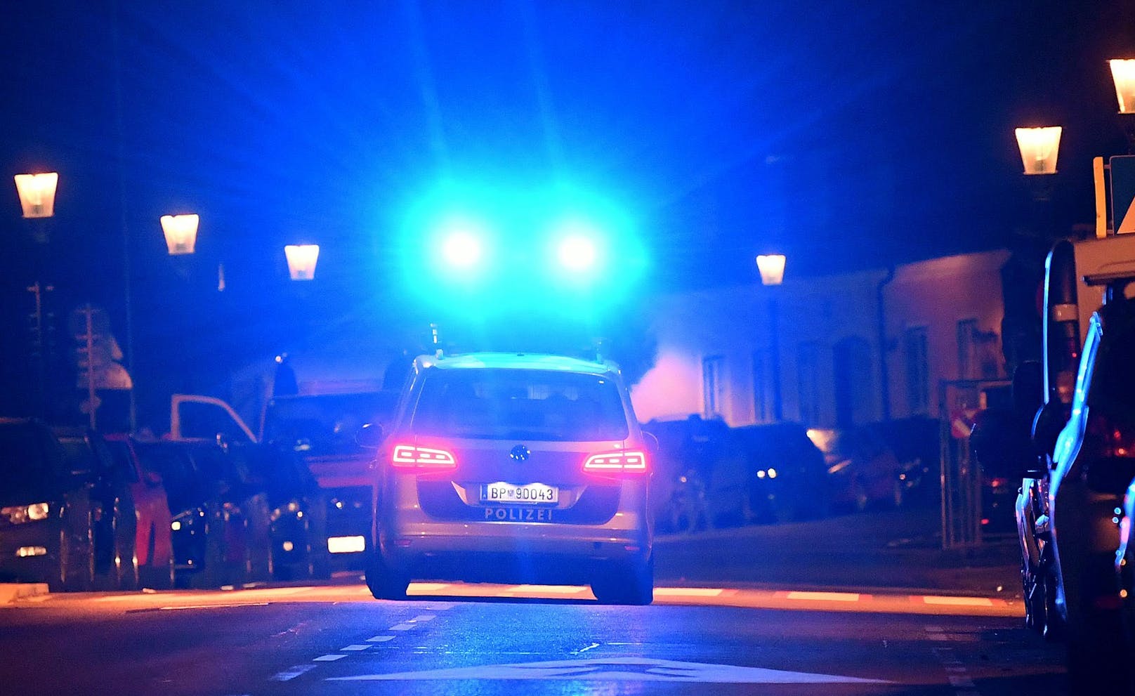 Mittwochabend rückte die Polizei samt WEGA-Beamten und Polizeihunden in Wien-Liesing an. 6 Burschen versuchten das Tor eines Geländes aufzubrechen. (Symbolbild)