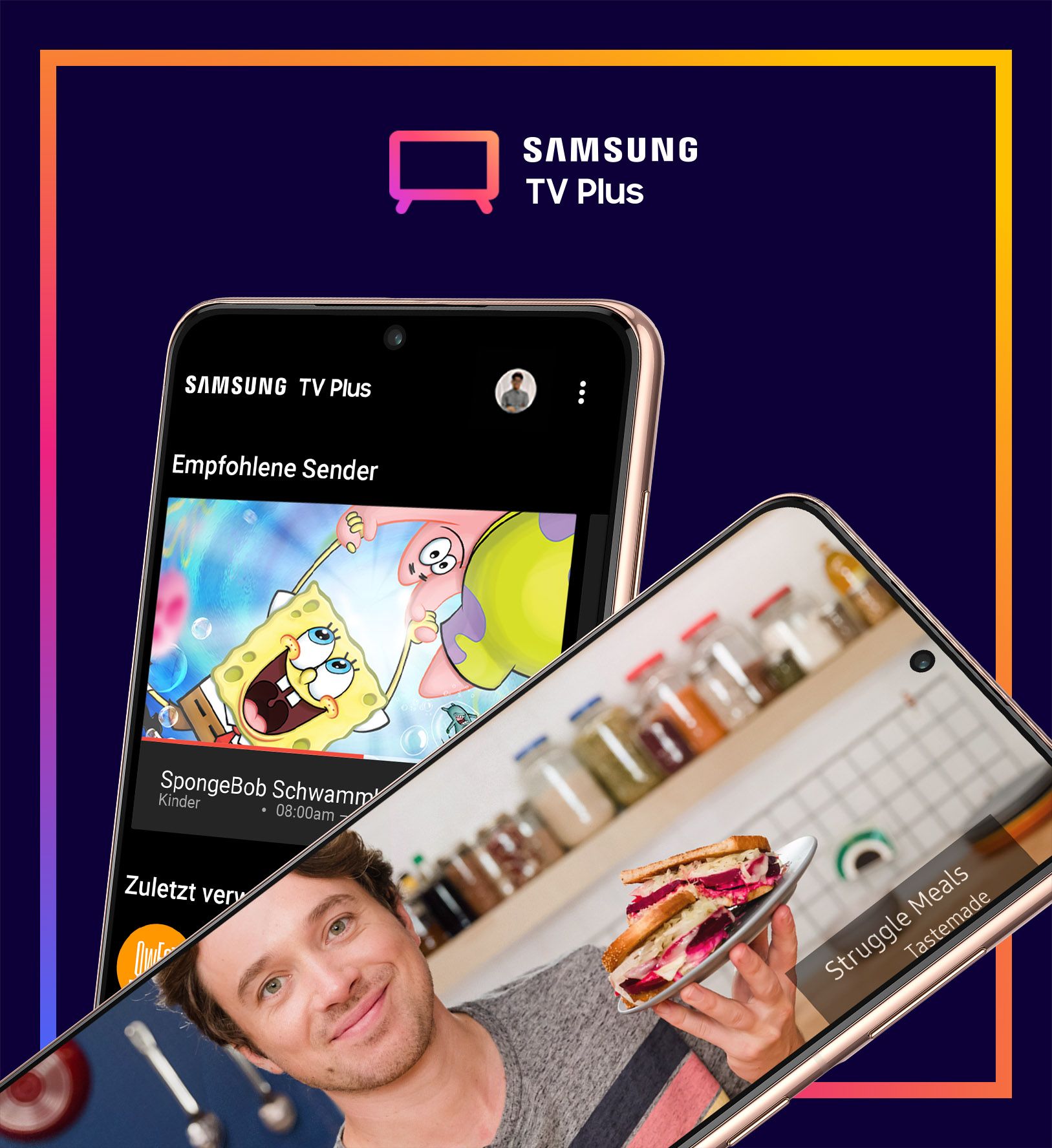 Die Samsung TV Plus-App steht Besitzerinnen und Besitzern von Samsung Galaxy-Smartphones und -Tablets3 ab sofort im Galaxy Store oder im Google Play Store zum Herunterladen bereit. 