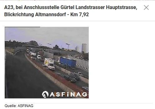 So sieht es am Montagmorgen (05.07.2021) auf der A23 aus.