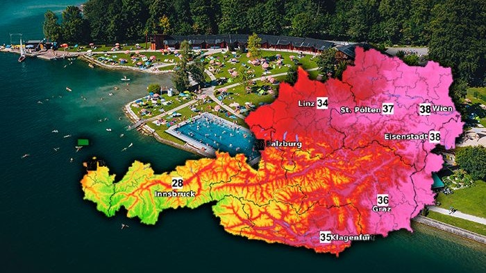 Glut-Hammer in Österreich: Die vergangenen Sommer brachten teils unerträgliche Hitzewellen.
