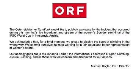 Die Entschuldigung des Senders im Wortlaut.