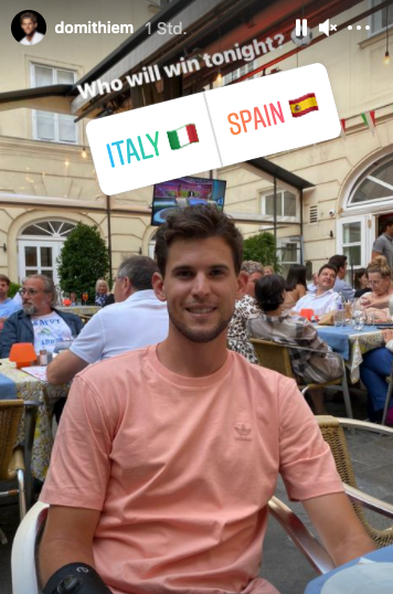 Dominic Thiem lässt in seiner Instagram-Story über den Halbfinal-Ausgang abstimmen.