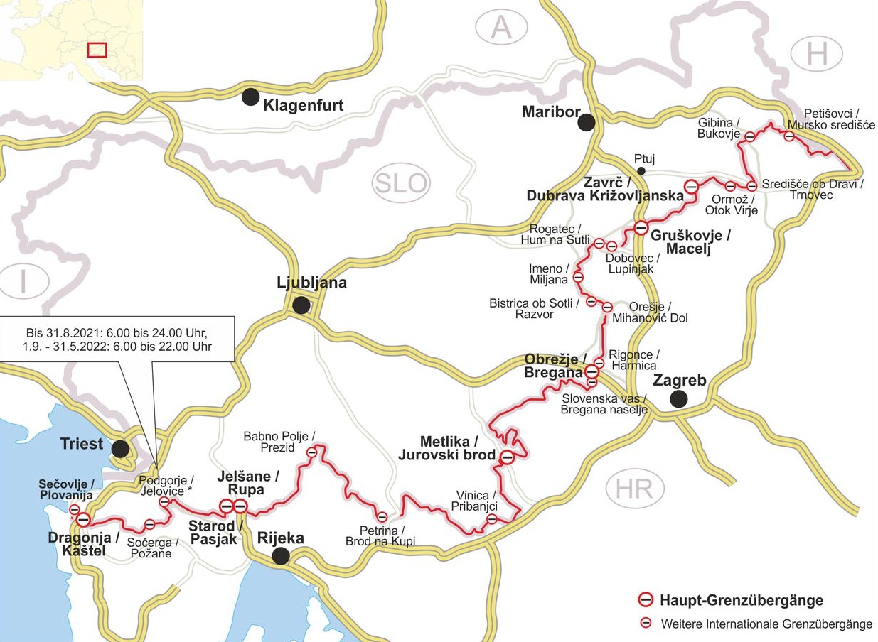 Der ÖAMTC empfiehlt, nur die internationalen Grenzübergänge zu benützen.
