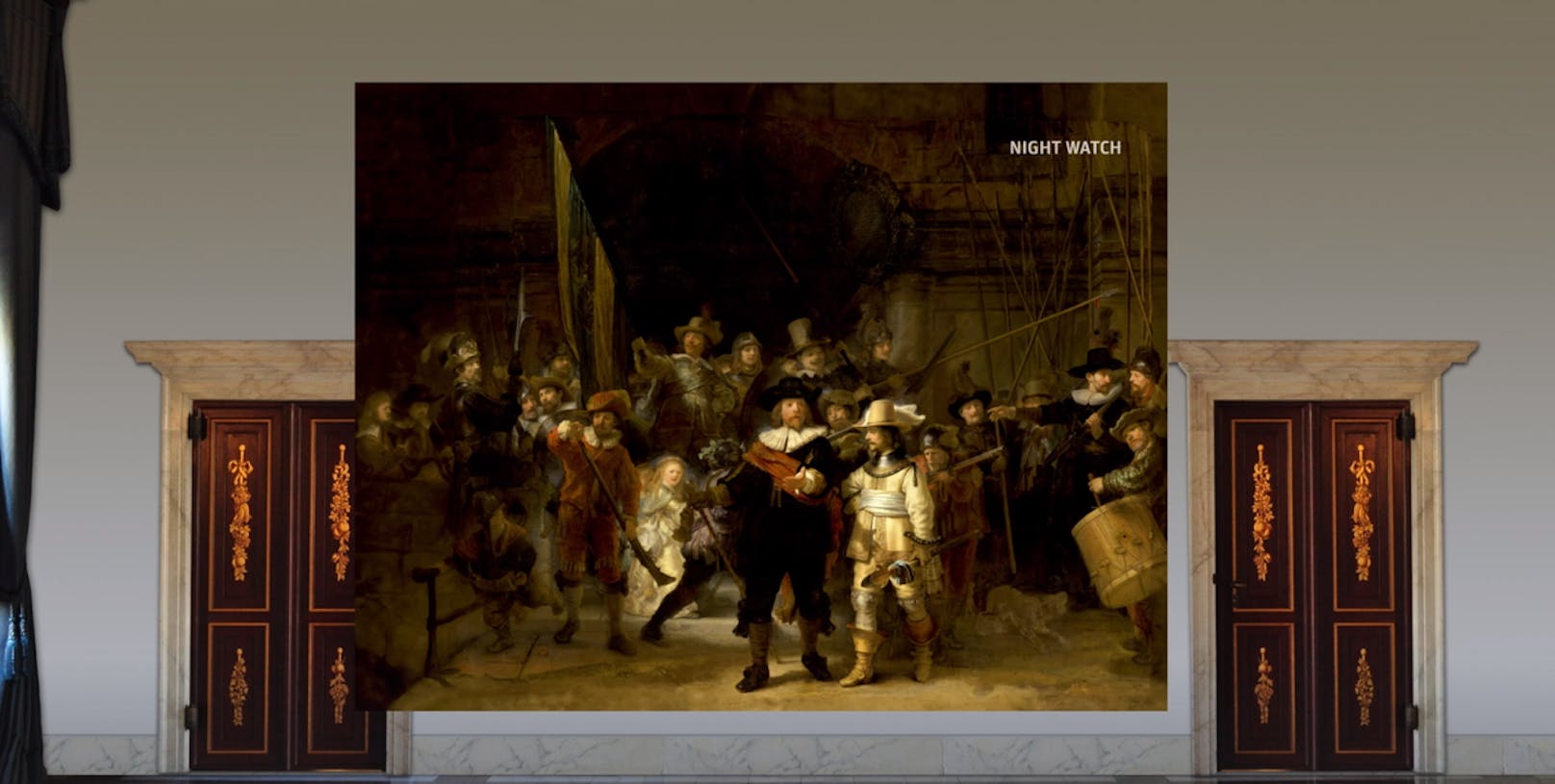 So sieht das Rembrandt-Gemälde "Die Nachtwache" aus – oder so ähnlich sah es zumindest vor rund 400 Jahren aus.