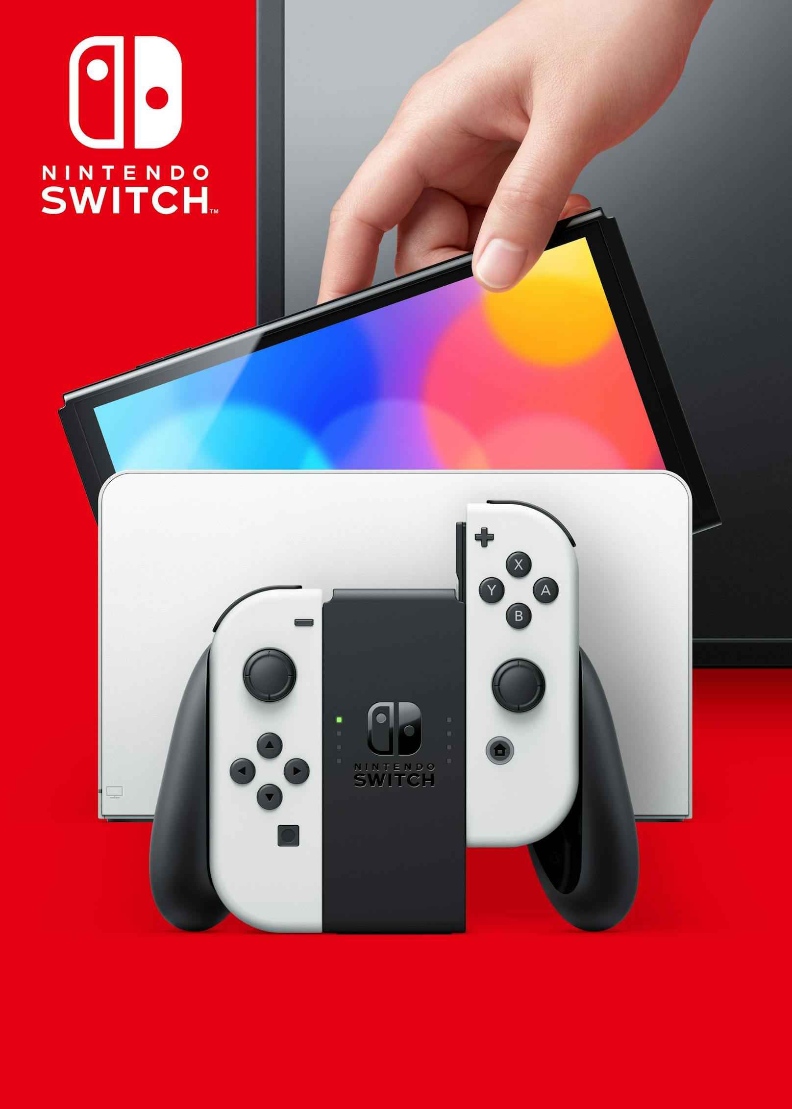 Gestartet wird bei der Nintendo Switch (OLED-Modell) am 8. Oktober mit einer Version mit schwarzer Konsole, weißen Joy-Con und weißer Station sowie einer Version mit schwarzer Konsole, neonrotem und neonblauem Joy-Con und schwarzer Station.
