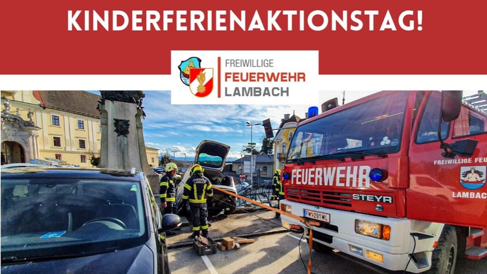 Die Feuerwehr Lambach zeigt, was sie kann.