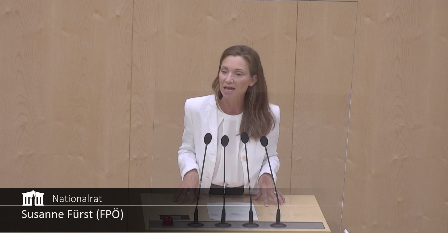 FPÖ-Abgeordnete Fürst griff die Türkisen an.