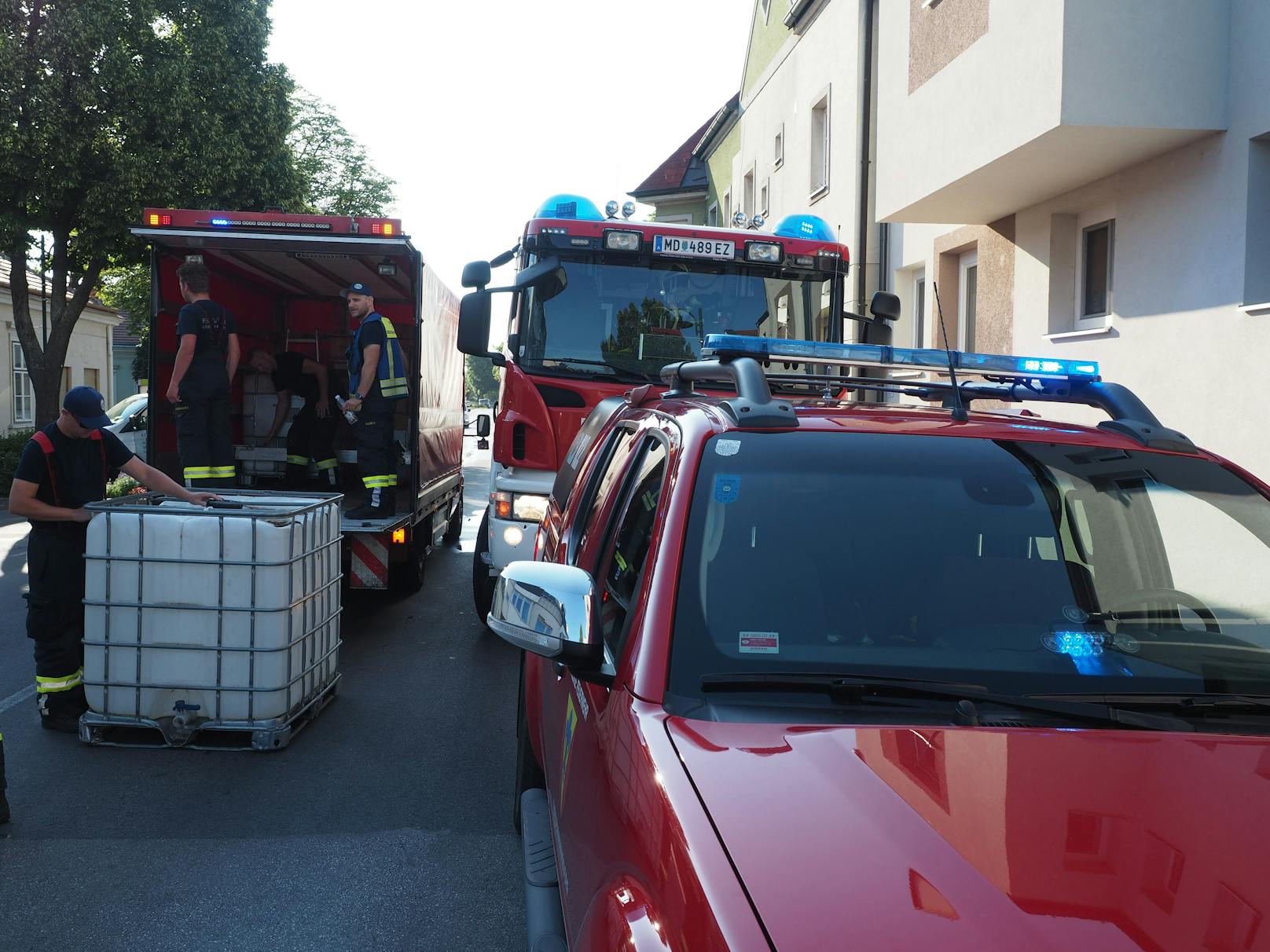 Wasserrohrbruch: Einsatz für die Feuerwehr in Biedermannsdorf
