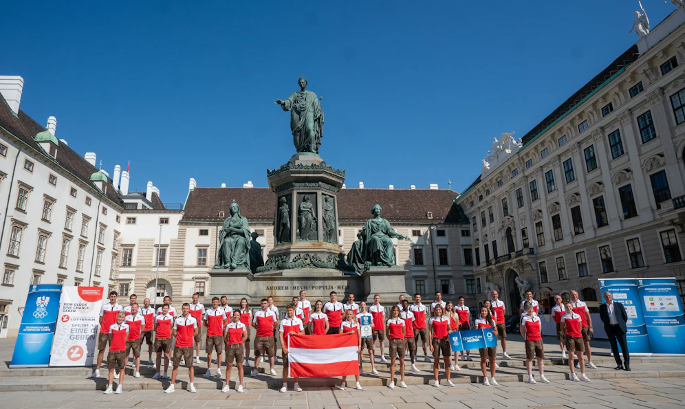 Österreichs Olympia-Team tritt vor leeren Tribünen an.