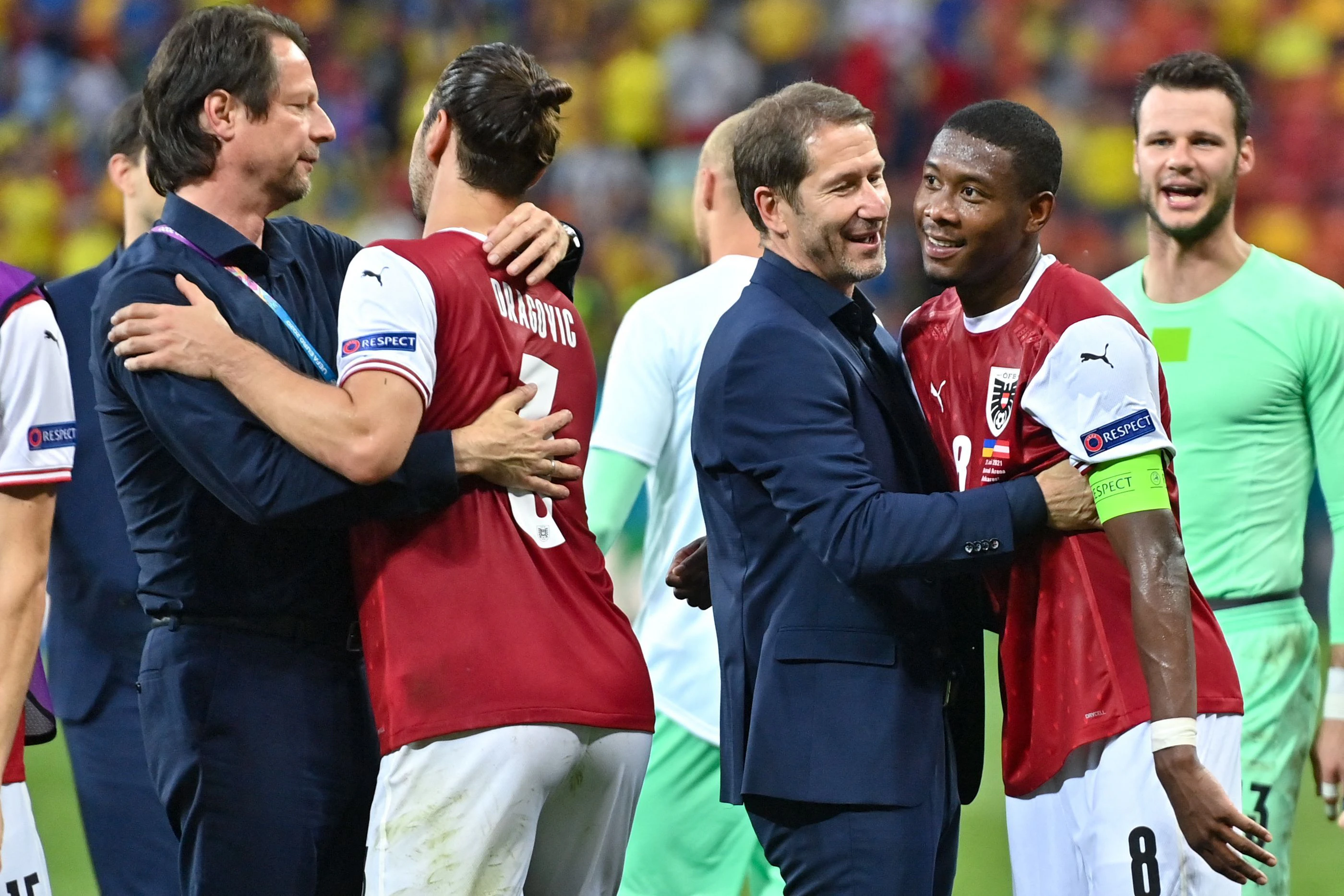Franco Foda jubelt mit David Alaba
