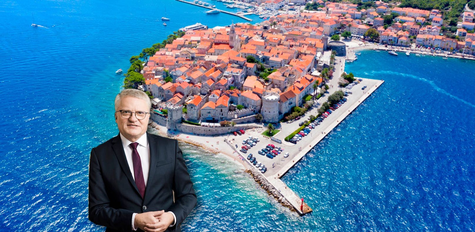 Klaus Luger (SPÖ), Bürgermeister von Linz, urlaubt wie immer auf Korcula in Kroatien.