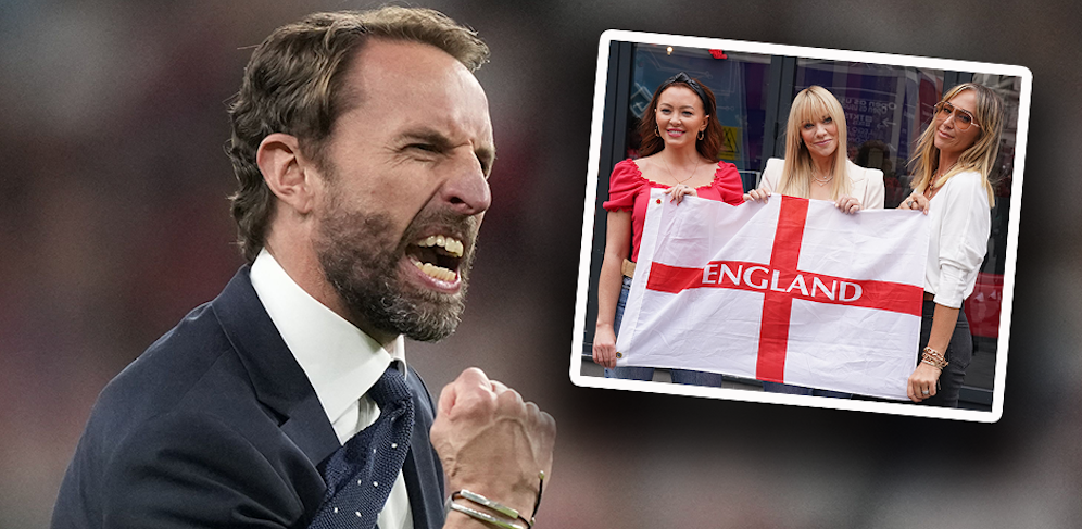 Atomic Kitten singt zu Ehren von Gareth Southgate. 