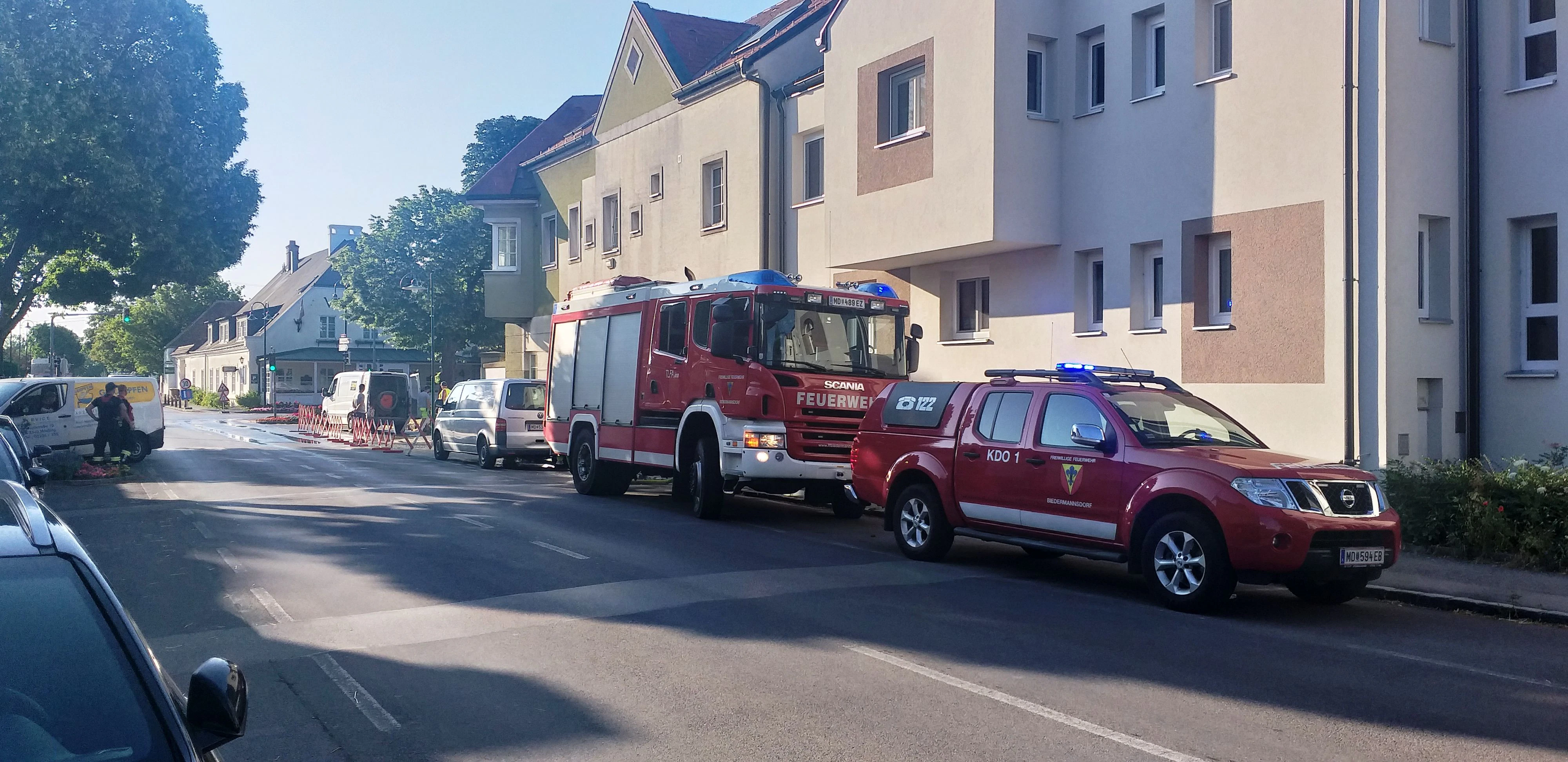 Wasserrohrbruch: Einsatz für die Feuerwehr in Biedermannsdorf