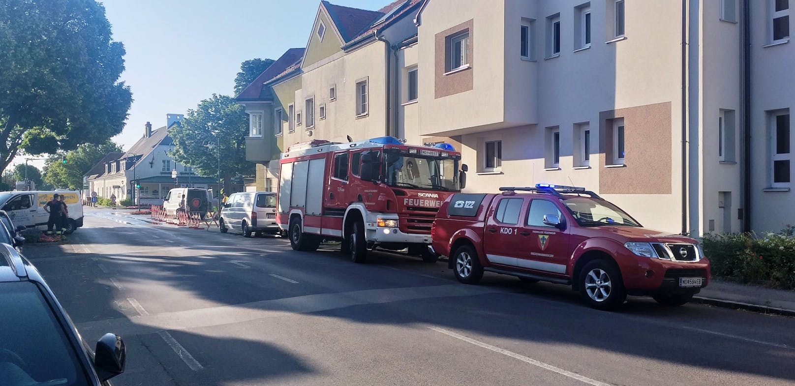 Wasserrohrbruch: Einsatz für die Feuerwehr in Biedermannsdorf