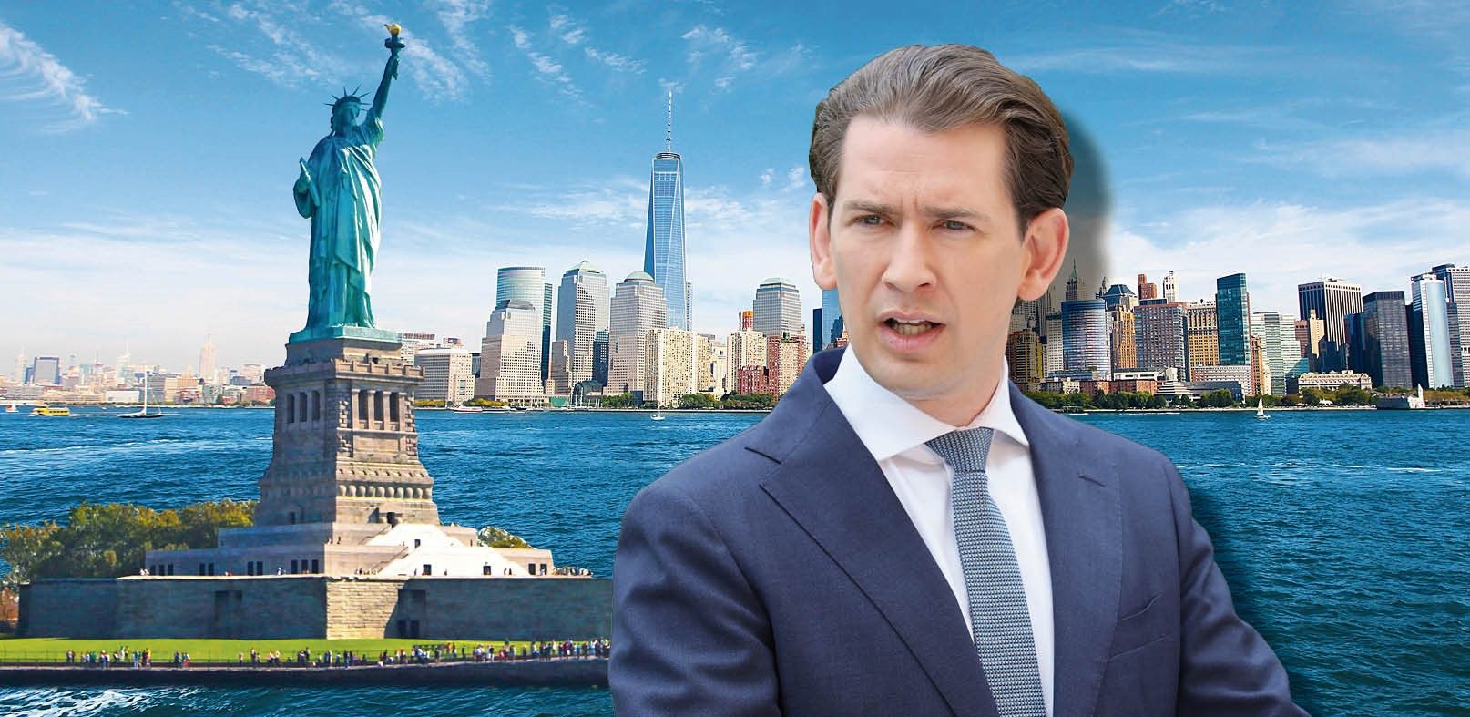 Bundeskanzler Sebastian Kurz ab Sonntag in New York.