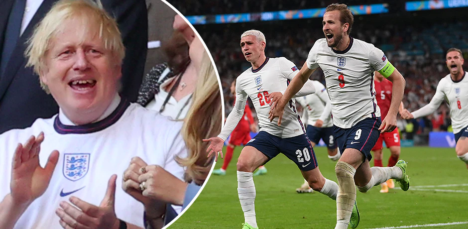 Boris Johnson jubelt mit Kane und Co.