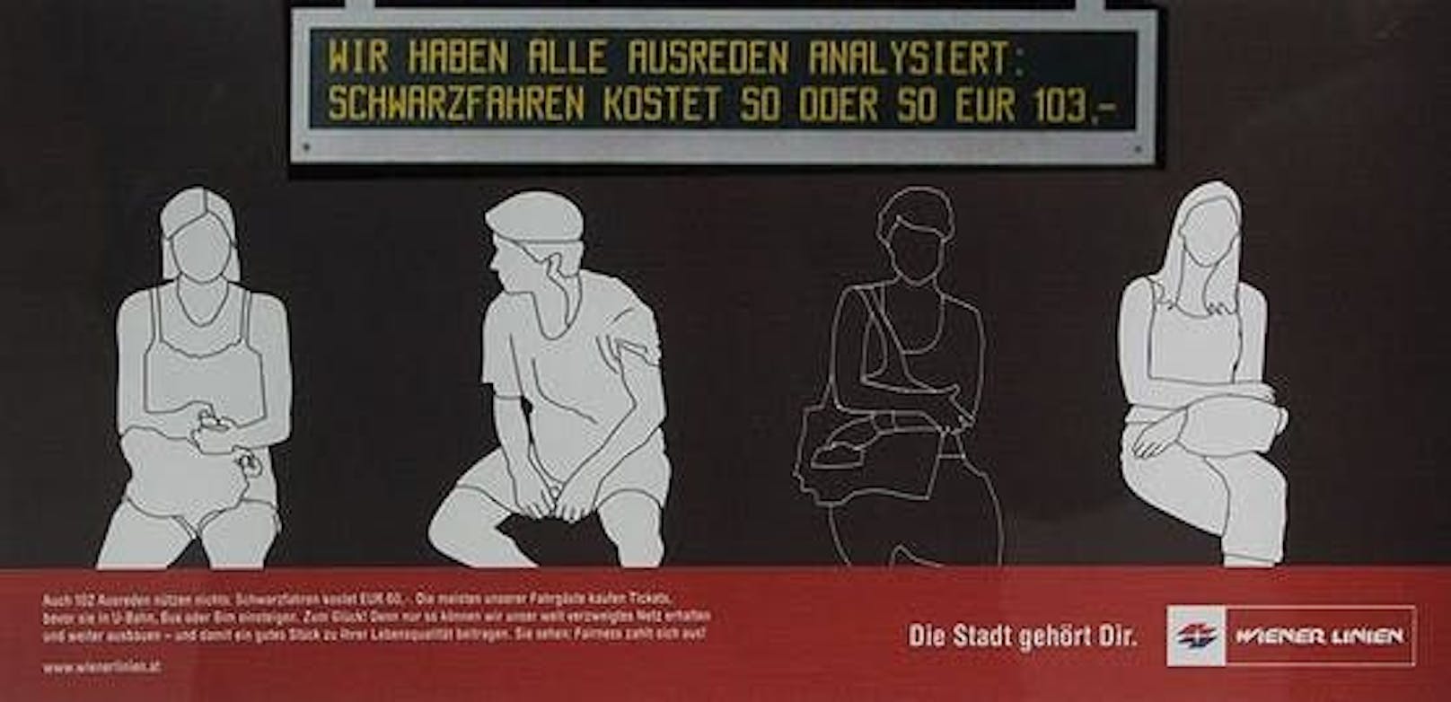Ein mittlerweile aus der Zeit gekommenes Plakat der Wiener Linien.