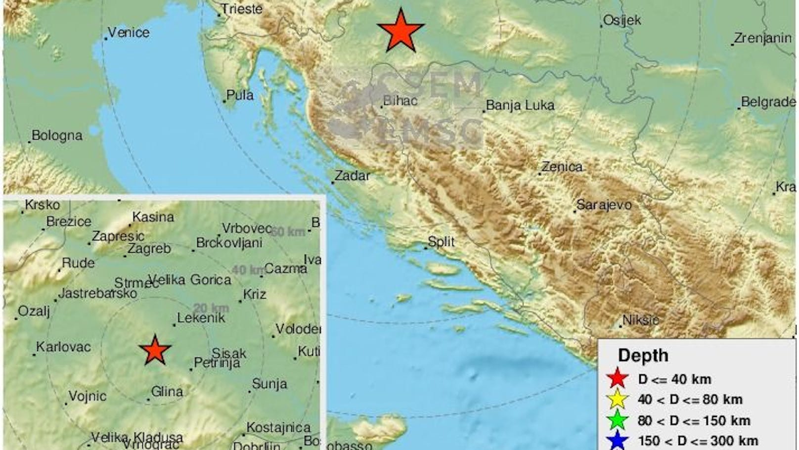 Am Freitag wurde ein Beben der Stärke 3,5 in Kroatien registriert.