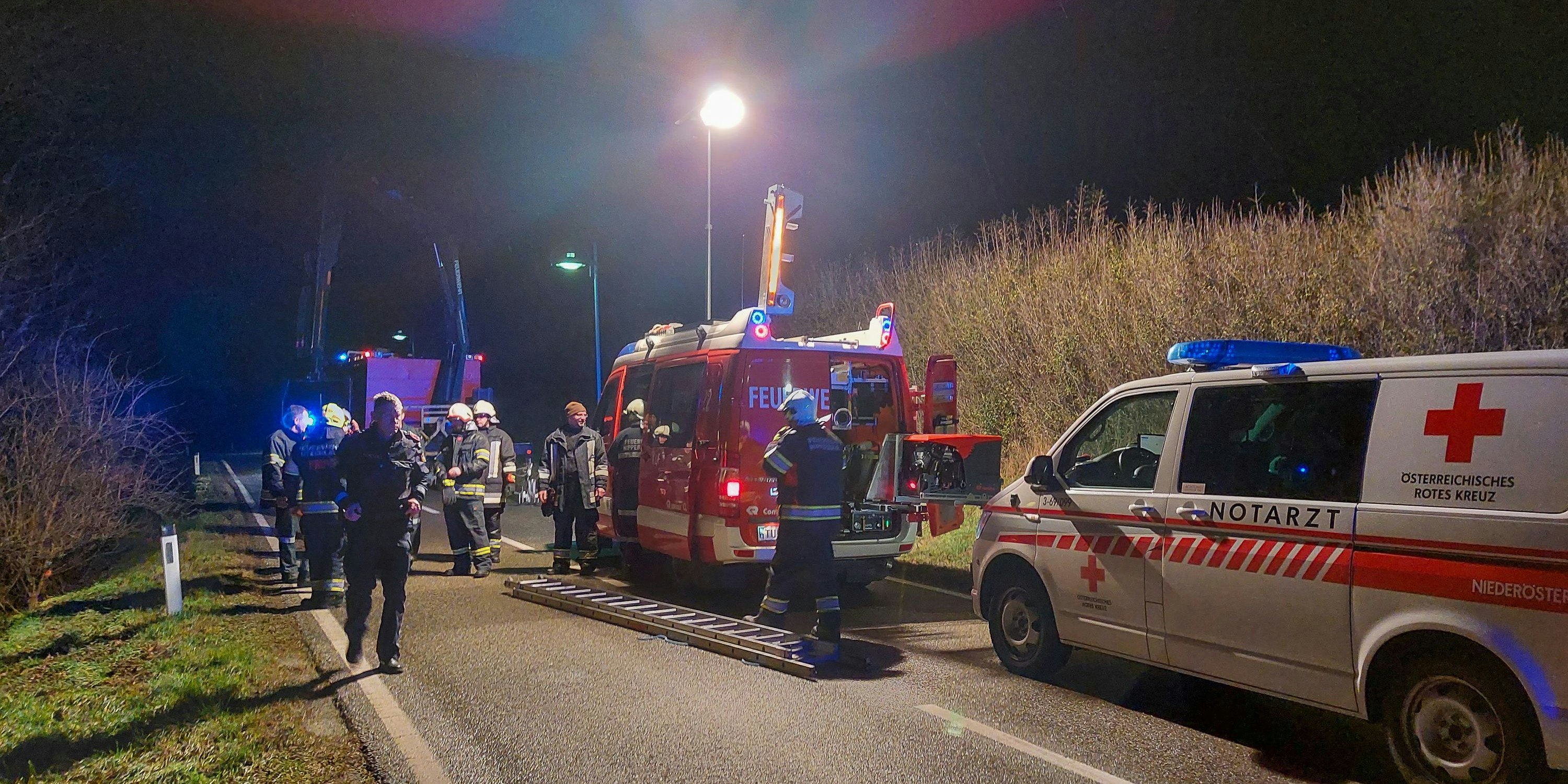 Die Einsatzkräfte vor Ort