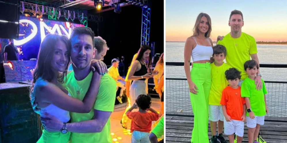 Lionel Messi auf Heimaturlaub mit der Familie.