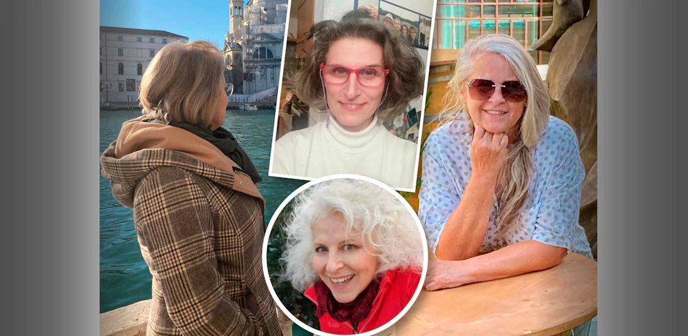 Wir tragen unsere Haare gerne grau: Sabine, Petra, Daniela und Silvi (v.l.).