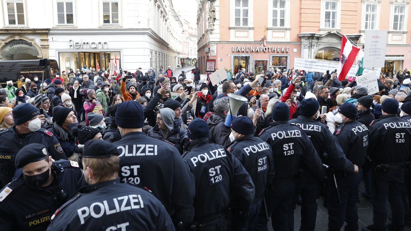 Corona-Demo in Graz