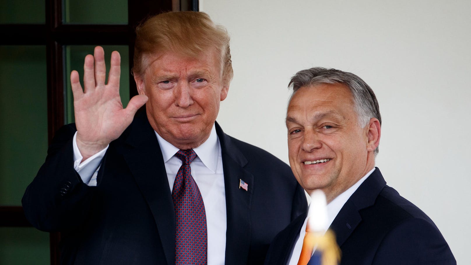 Ex-US-Präsident Donald Trump und Ungarns Ministerpräsident Viktor Orban bei einem Treffen im Weißen Haus, 2019.