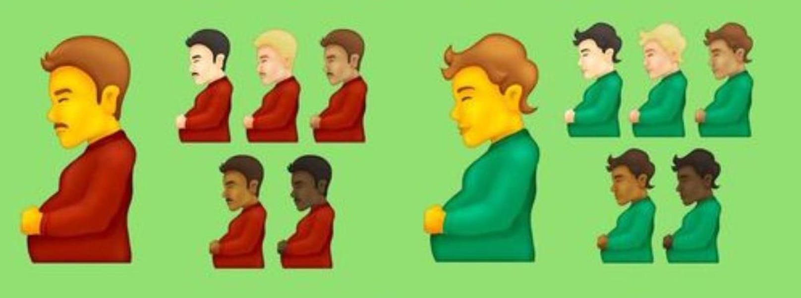 Bald werden Emojis verfügbar sein, die eine männlich aussehende, schwangere Person zeigen.