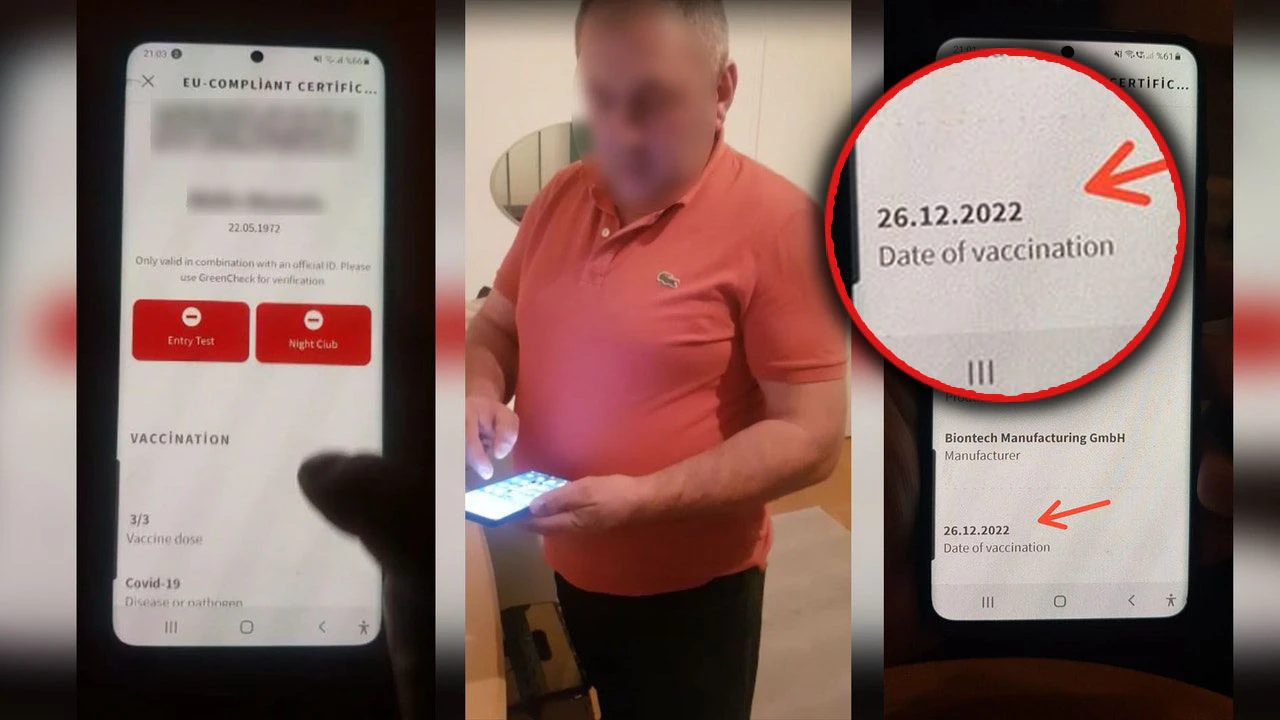 Obwohl er dreifach geimpft ist, kommt er mit seiner App nirgends hinein