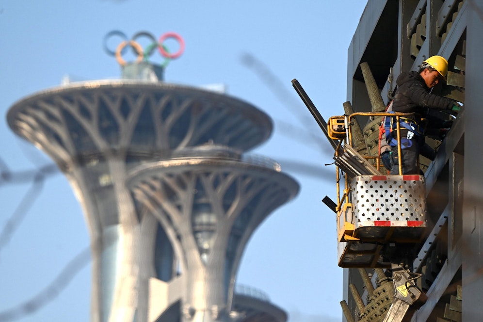 Letzte Vorbereitungen für die Spiele ab Februar: Das Personal in Peking arbeitet unter Hochdruck.&nbsp;