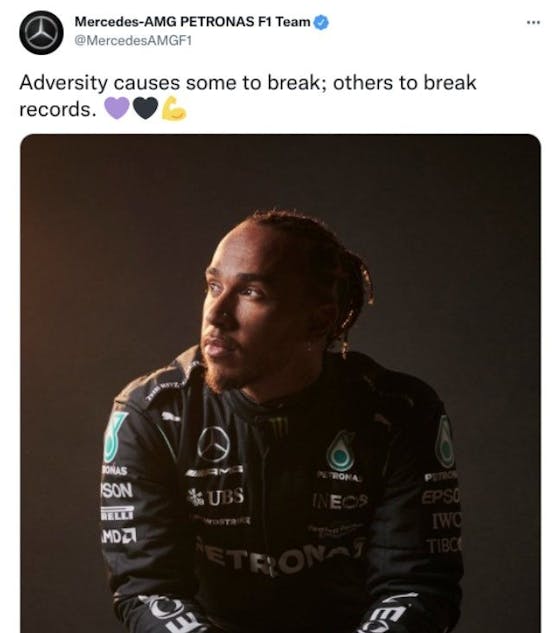 Dieser Mercedes-Tweet erfreut die Fans von Lewis Hamilton. Er macht wohl auch 2022 weiter.